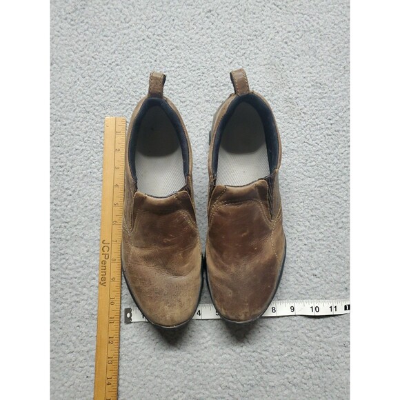 Merrell  Jungle Moc Leather Slip-On Shoe Chocolate Mahogany Brown Sz 9